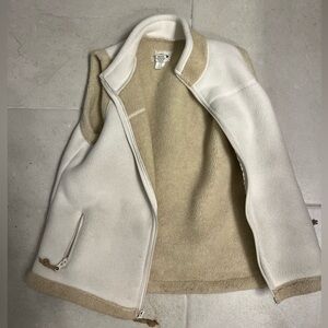 Old Navy Kids' Cream and Tan Fleece Vest